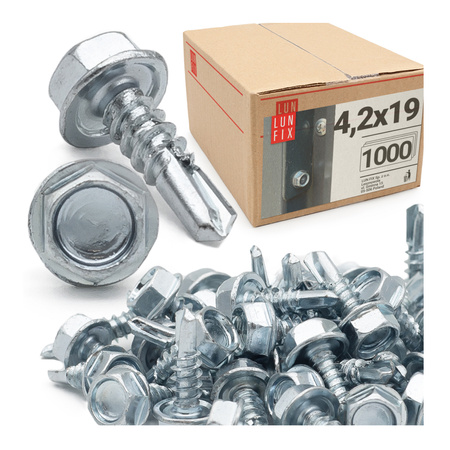 Samovrtný šroub 4,2x19 šestihranný DIN7504K pozinkovaný 1000ks.