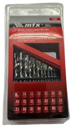 Sada vrtáků do kovu 19ks. 1to10 MTx 723889