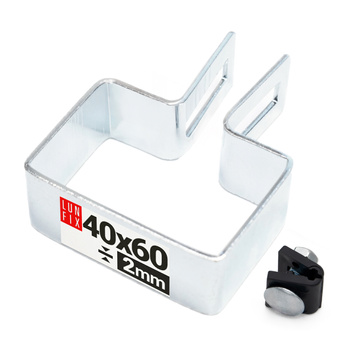 Příchytka plotového panelu koncová 40x60mm stříbrná