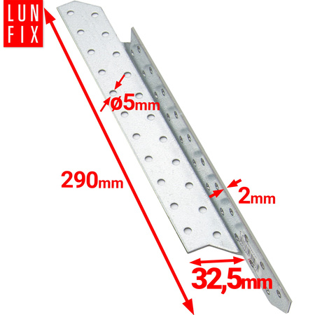 Spojka krokev/vaznice LK8 290x32,5 mm PRAVÁ 50ks.