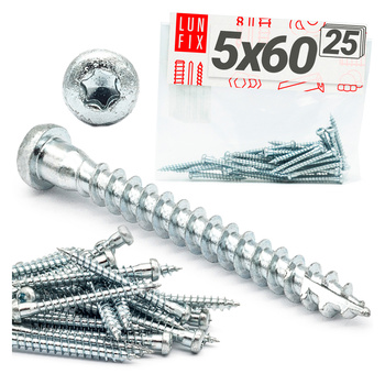 Tesařské vruty ANCHOR pro tesařské spoje 5x60 25ks.