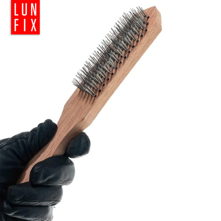 Ruční dřevěný drátěný kartáč 4 řady 27 cm