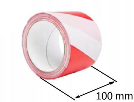 Výstražná páska bílá/červená nelepivá 100mm/100m