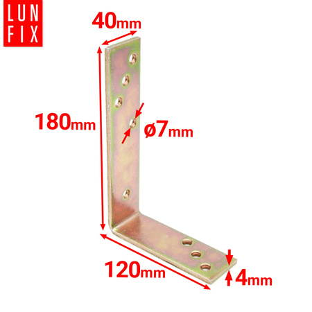 Konstrukční úhelník KB3 180x120x40x4,0 mm
