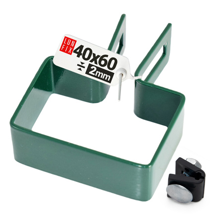 Příchytka plotového panelu koncová 40x60mm zelená