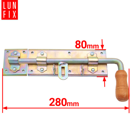 Zástrčka vratová 280x80mm s dřevěnou koncovkou levá 1ks
