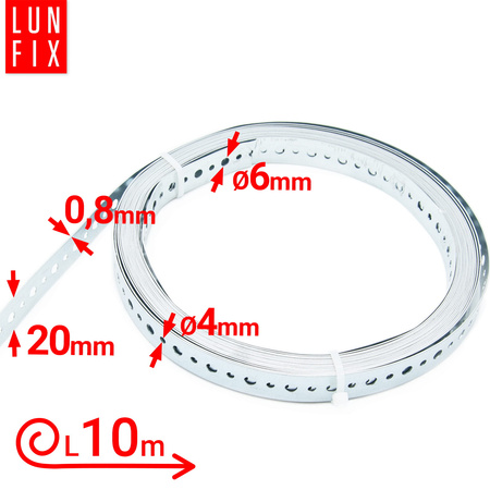 Zavětrovací pás 20x0,8 TM20 upevňovací páska role 10m