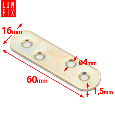 Nábytková spojka 60x16x1,5 LR2 1ks.