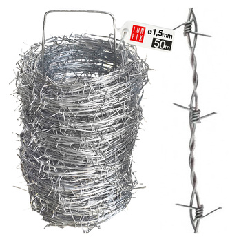 Ostnatý drát v roli 50m fi 1,5mm dvoužilový