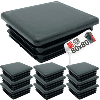 Zátka na sloupek 80x80 černá 10ks.