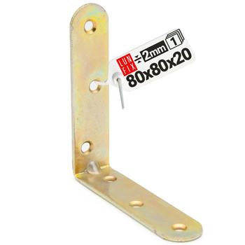 Nábytkový úhelník 80x80x20x2 KR8 1ks.