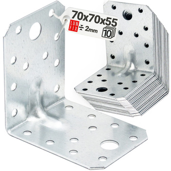 Úhelník s prolisem KPL4 70x70x55x2,0 10 ks.