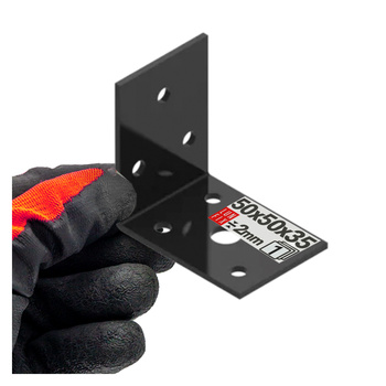 Černý montážní úhelník 50x50x35x2 1ks.