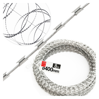 Žiletkový drát concertina 400mm 8 m