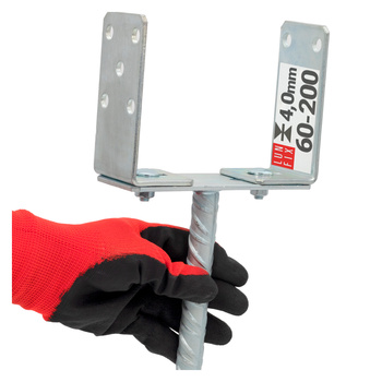 Kotevní patka nastavitelná typ U s závitem do betonu 60-200mm