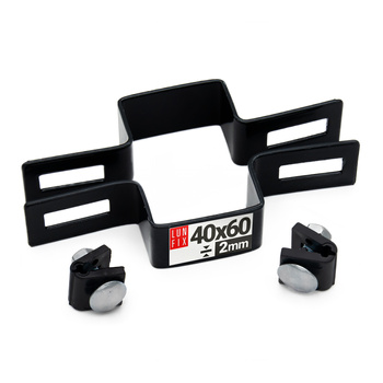 Příchytka plotového panelu průběžná 40x60mm černá