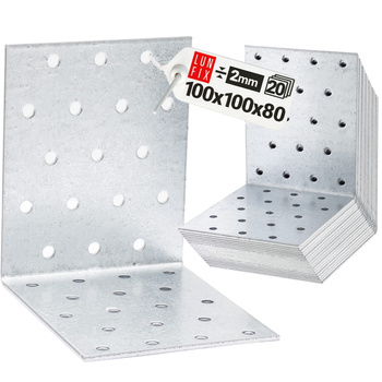Montážní úhelník 100x100x80x2 KM16 20ks.