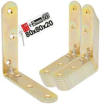 Nábytkový úhelník 80x80x20x2 KR8 50ks.