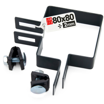 Příchytka plotového panelu rohová 80x80mm šedá