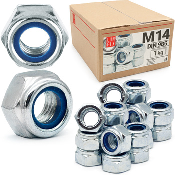 Samojistná matice M14 DIN 985 šestihranná pozinkovaná 1kg