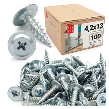 Samovrtný vrut s podložkovou hlavou 4,2x13 do kovu WPC 100ks.