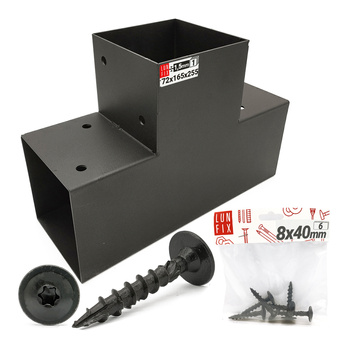 Spojka trámů T 7x7cm + šrouby