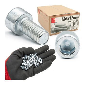 Šroub s válcovou hlavou M6x12 vnitřní šestihran DIN912 třída 8,8 50ks