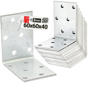 Montážní úhelník 60x60x40x2 KM7 20ks.