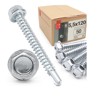 Samovrtný šroub 5,5x120 šestihranný DIN7504K pozinkovaný 50ks.