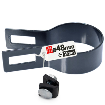 Příchytka plotového panelu koncová fi48 mm šedá