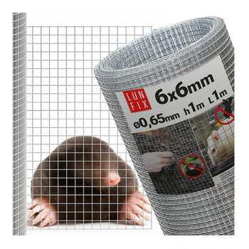 Svařované pletivo proti hlodavcům 100cm 6x6 fi 0,65mm pozinkované 1m