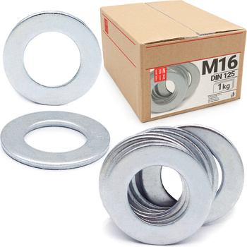 Plochá podložka M16 pozinkovaná DIN 125 1kg