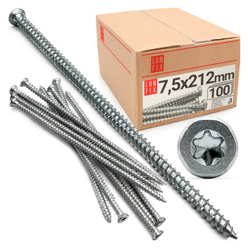 Vrut na okenní a dveřní rám 7.5x212 pozink 100 ks.