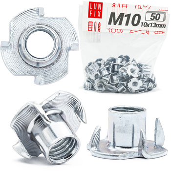 Naražecí matice M10 (10x13mm) šestihranná pozinkovaná 50ks.